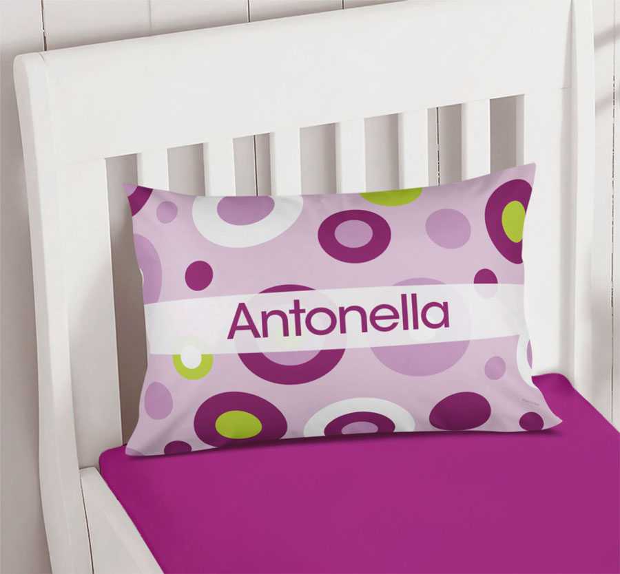 Circles and Circles Purple Pillowcase Cover