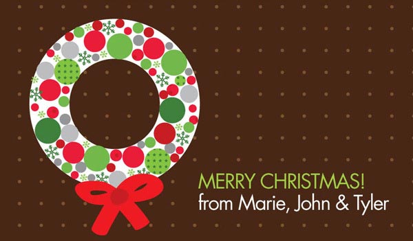 A Christmas Wreath  Gift Tag