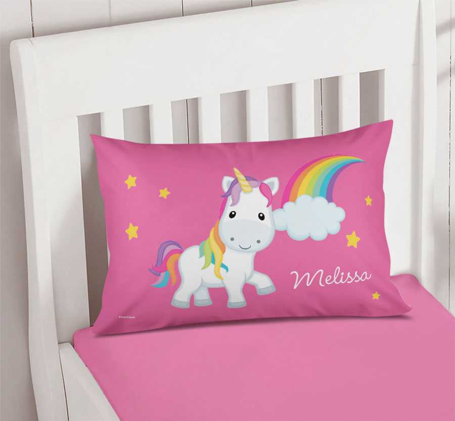 Rainbow Unicorn Pillowcase Cover