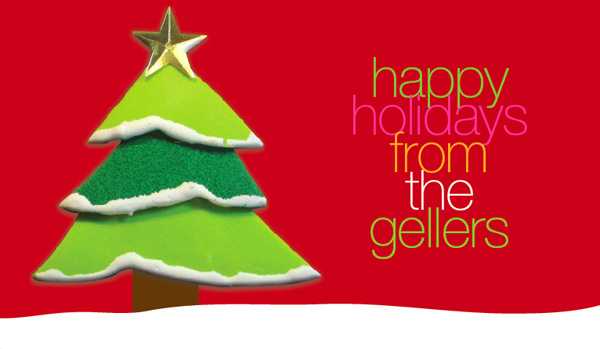 Red 3D Xmas Tree  Gift Tag