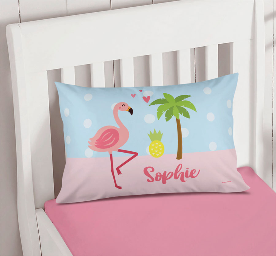 Sweet Flamingo Love Pillowcase Cover