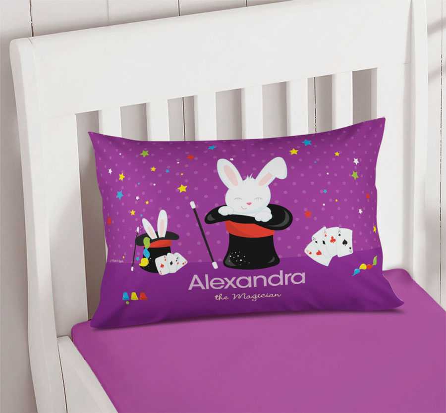 Cute Girl Magician Pillowcase Cover