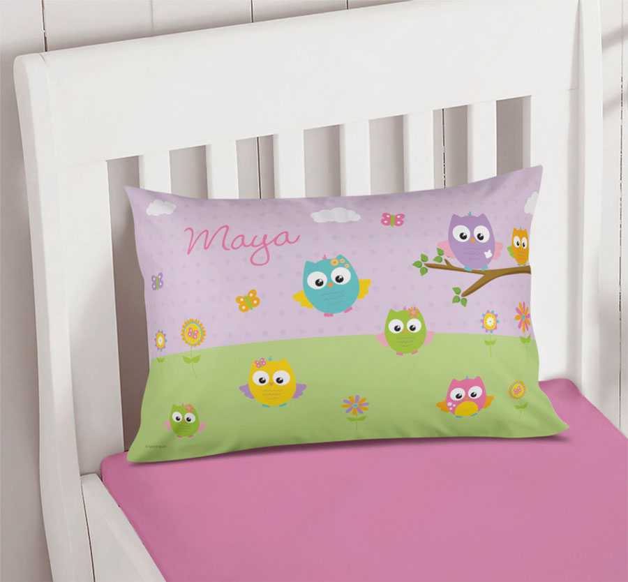 Owls on the Field Pillowcase Cover