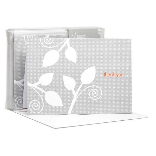 Leaves On The Air Grey Notecards