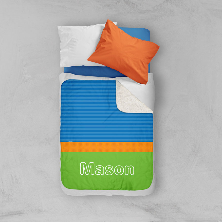 Modern Green Sherpa Blanket