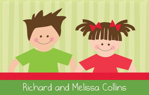 Little Smiley Brothers  Gift Tag