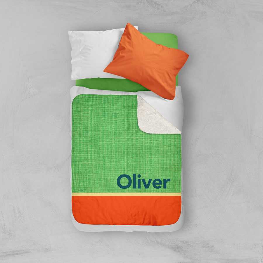 Linen Green Style Sherpa Blanket