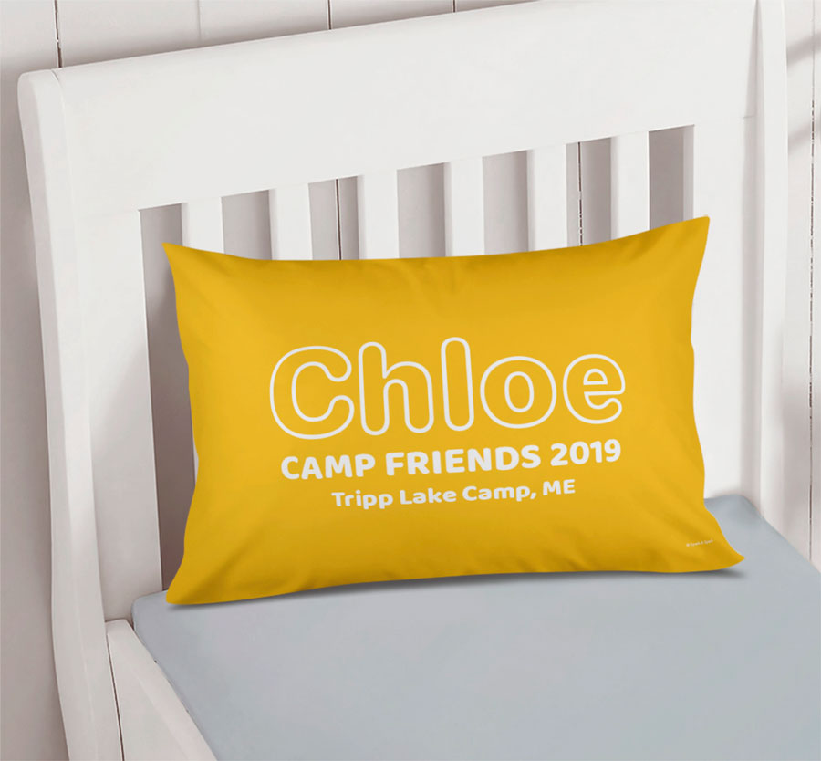 Modern Yellow Autograph Camp Pillowcase Cover