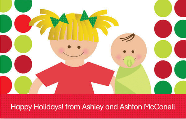 Siblings Amongst Circles  Gift Tag