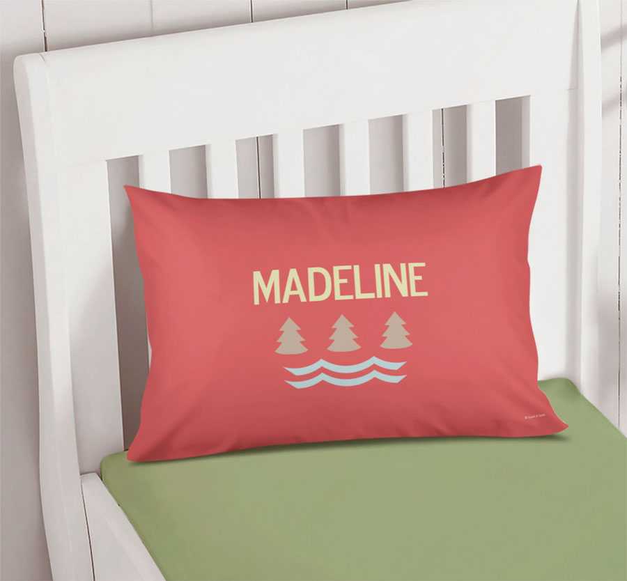 Summer Forest Orange Camp Pillowcase Cover