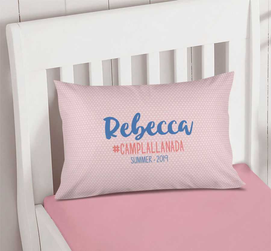 Cute Minimalist Name Autograph Camp Pillowcase Cover