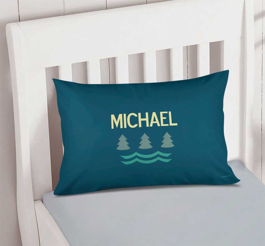 Summer Forest Blue Camp Pillowcase Cover