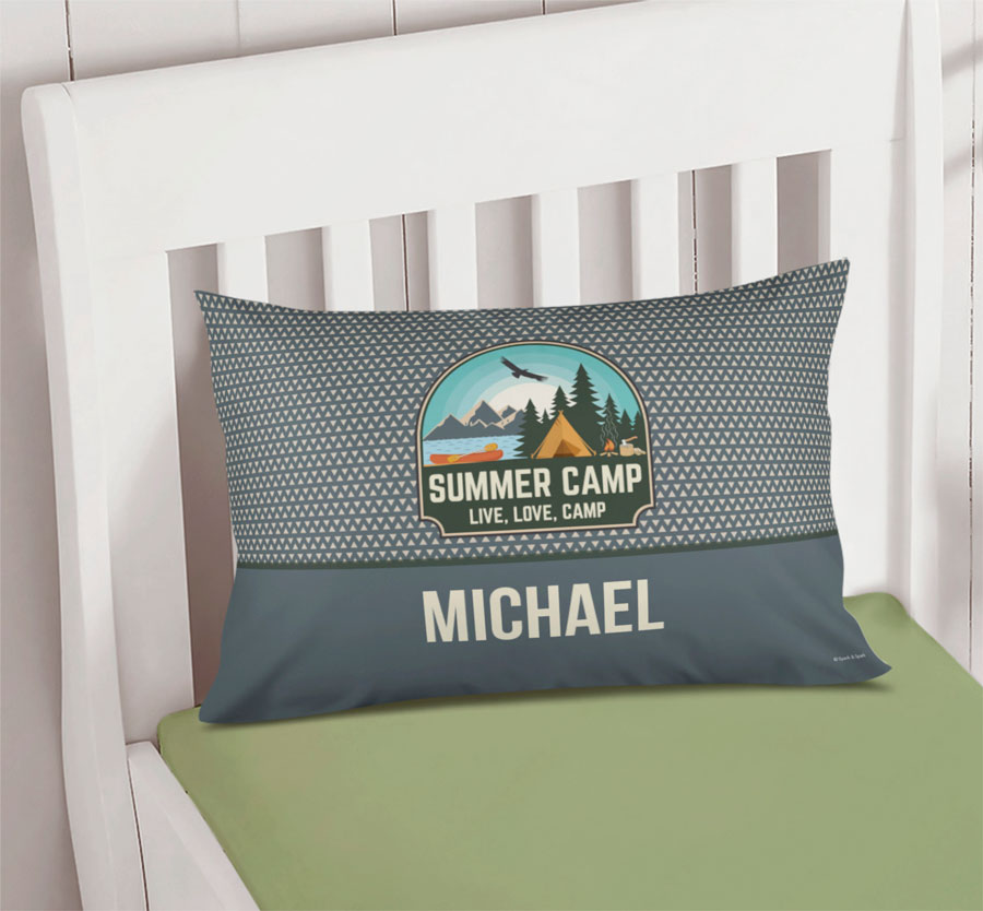 Live, Love, Camp Gray Camp Pillowcase Cover