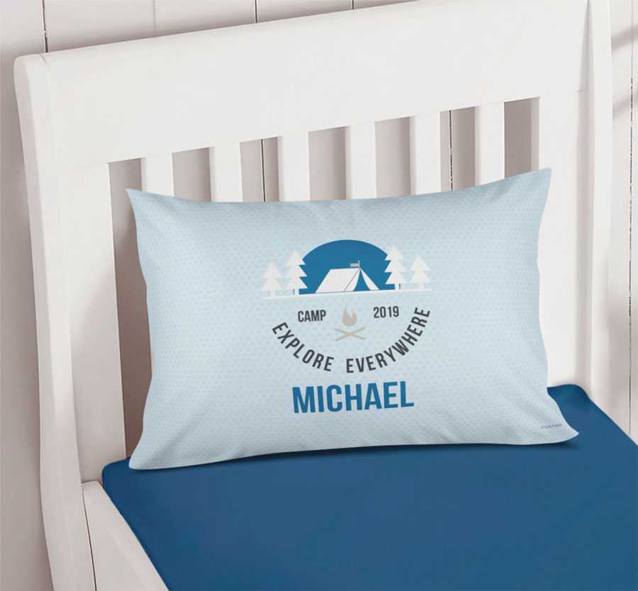 Explore Everywhere Blue Pillowcase Cover