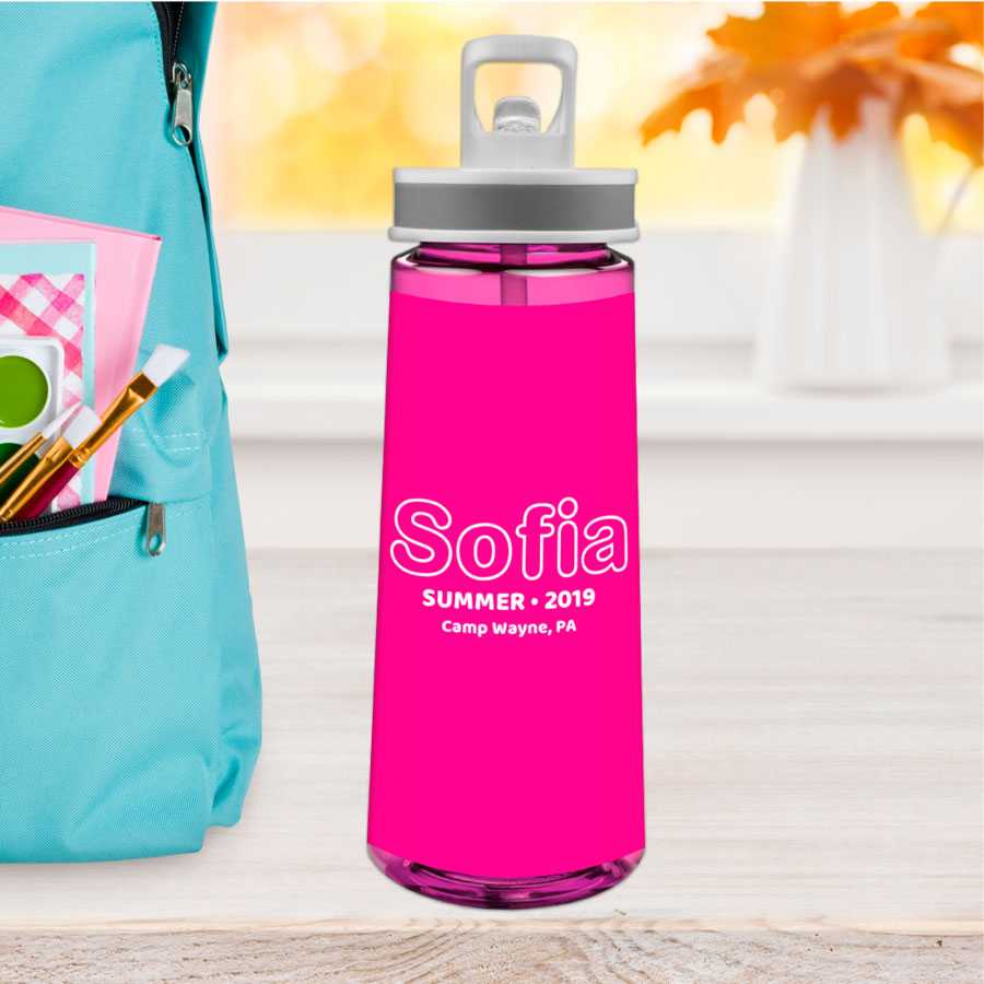 Modern Magenta Sports Water Bottle