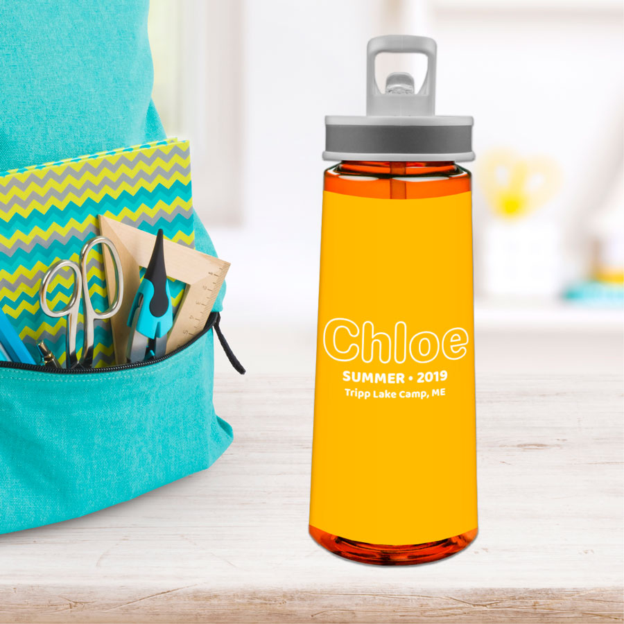 Modern Yellow Sports Water Bottle