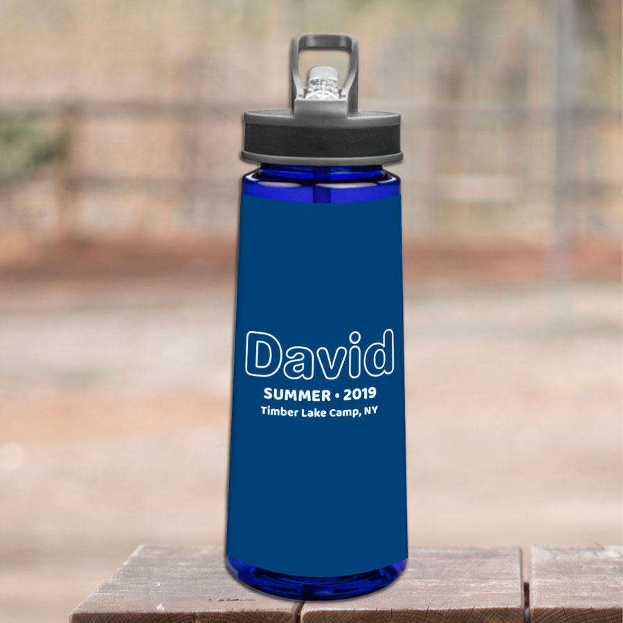 Modern Navy Sports Water Bottle