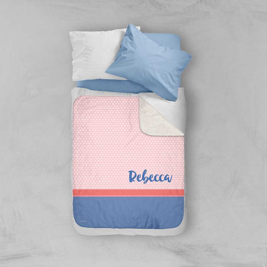 Cute Minimalist Name Sherpa Blanket
