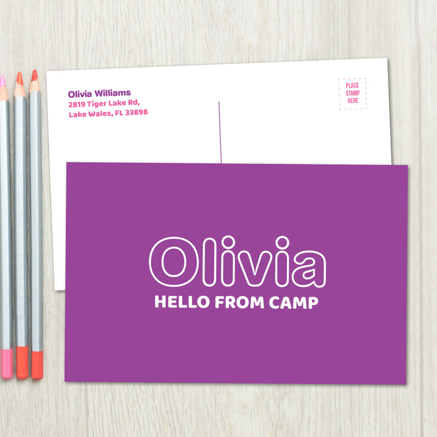 Modern Purple Postcards