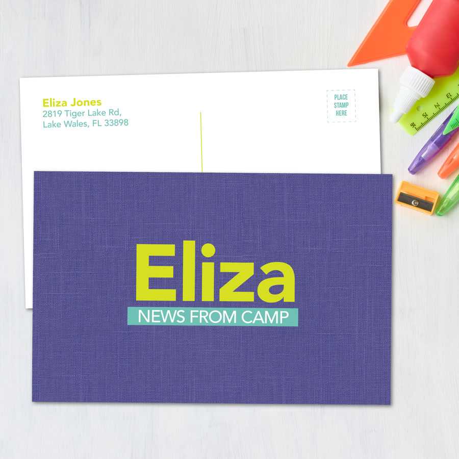 Linen Purple Style Postcards