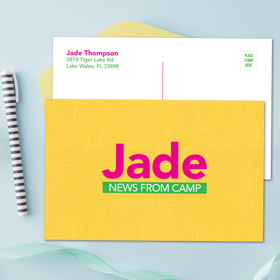 Linen Yellow Style Postcards