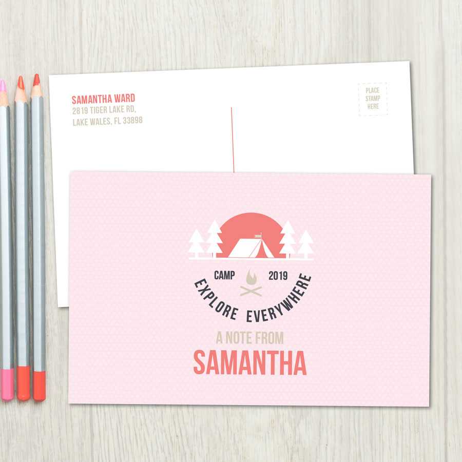 Explore Everywhere Pink Postcards