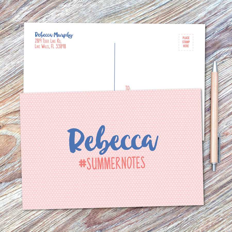 Cute Minimalist Name Postcards