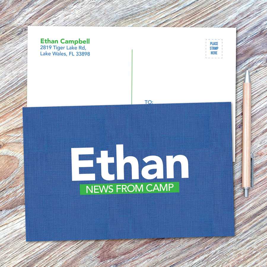 Linen Blue Style Postcards