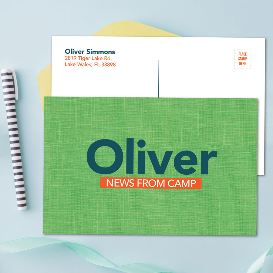 Linen Green Style Postcards