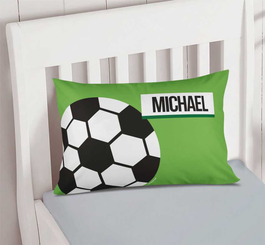 Soccer Fan Green Pillowcase Cover