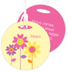 Three Spring Blooms Kids Bag Tags