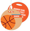 Basketball Fan Kids Bag Tags