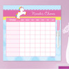 Cute Rainbow Pony Chore Chart For Kids