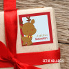 Sweet Baby Blue Deer Gift Label