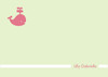 Original Custom Note Cards | My Playful Whale Pale Green