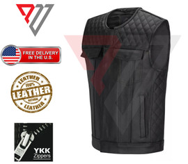 Men Black Genuine Leather Motorcycle Vest/Slim Fit Sleeveless Jacket/Biker Vests Men Black Genuine Leather Motorcycle Vest/Slim Fit Sleeveless Jacket/Biker Vests