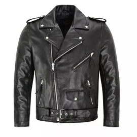 Premium Mens Brando Classic Leather Jacket Genuine Leather Bikers Leather Jacket