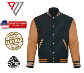 Varsity Letterman Wool & Real Cowhide Leather Sleeves High Quality Bomber Jacket PWV-VAR16