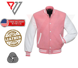 Varsity Letterman Wool & Real Cowhide Leather Sleeves High Quality Bomber Jacket - PWV-VAR3
