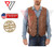 Mens Brown Genuine Leather Motorcycle Vest/Slim Fit Sleeveless Jacket/Biker Vest Mens Brown Genuine Leather Motorcycle Vest/Slim Fit Sleeveless Jacket/Biker Vest