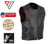 Men Black Genuine Leather Motorcycle Vest/Slim Fit Sleeveless Jacket/Biker Vest