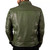 Men Real Lambskin Soft Green Leather Classic Slim Fit Motorcycle Biker Jackets