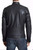 Men 100% Real Lambskin Leather Soft Jacket Black Biker Motorcycle Quilted Jacket
