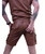 Men's Brown Genuine Leather Shorts Sexy Club Wear Gay Fetish Classic Real Short PWV-LSHORT10
