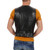 Men Black Genuine Leather Motorcycle Vest/Slim Fit Sleeveless Jacket/Biker Vest PWV-LV3