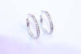 .925 S. Silver Shining Hoops