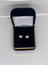 Pave Hearts Studs