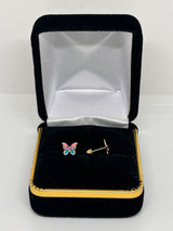 Colored Butterfly Studs