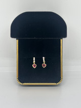 Dangling Red Heart Studs