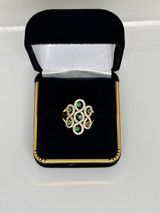 14KT Green/Clear CZ